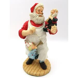 Vintage Dept 56 Santa Toymaker with Elves Figurine Christmas Holiday Decor